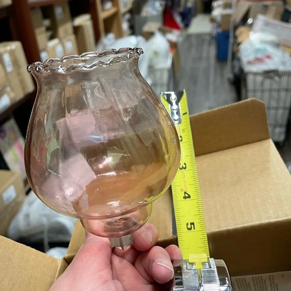 Home Interiors set of 4 Dusty Pink clear  Votive Holders